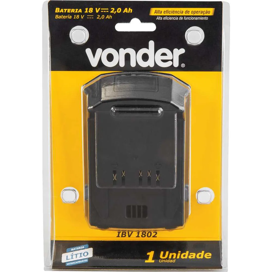 Bateria 18V Íons de Lítio Linha Intercambiável 2 Ah IBV 1802 Vonder - Imagem 5